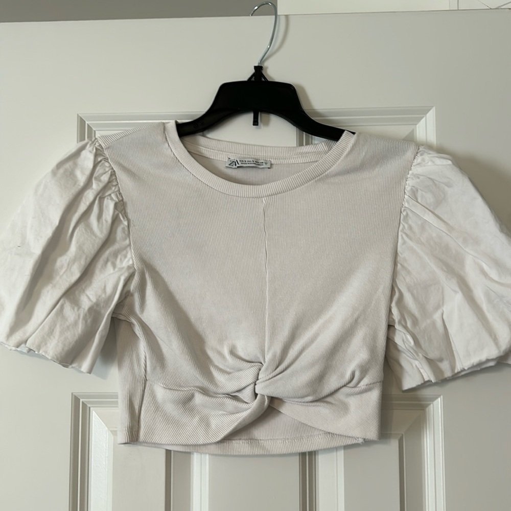 Zara White Crop Top